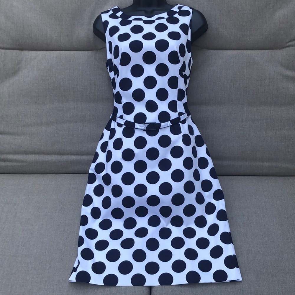 PESERICO Italian Polka Dot Sleeveless Dress